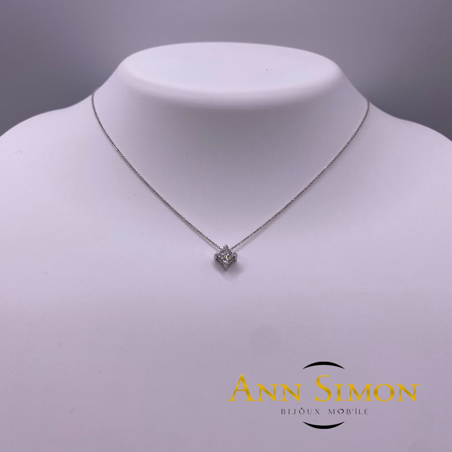 1 Diamant "Solo" Or Blanc 18K